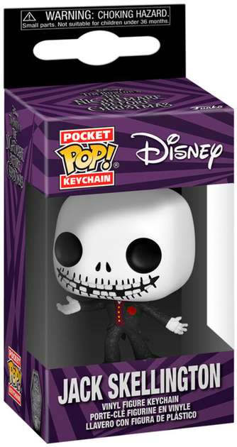 Brelok do kluczy Funko Pocket POP Nightmare Before Christmas 30th Anniversary Jack Skellington (889698723886) - obraz 1