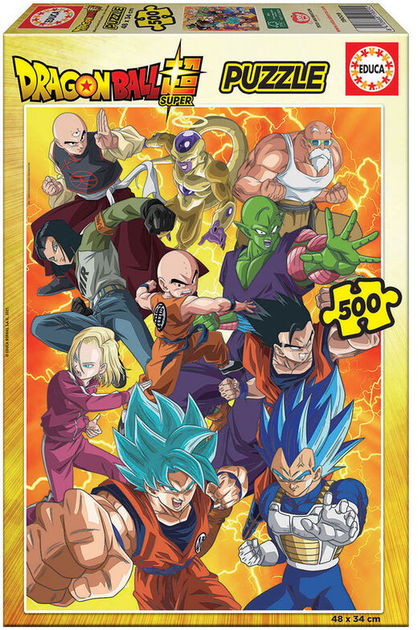 Puzzle Educa Borras Dragon Ball Super 48 x 34 cm 500 elementów (8412668190092) - obraz 1