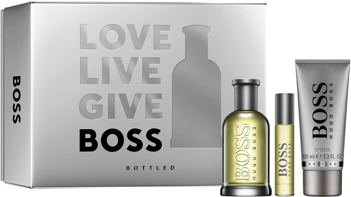 Zestaw męski Hugo Boss Bottled Woda toaletowa 100 ml + Żel pod prysznic 100 ml + Woda toaletowa 10 ml (3616303428457) - obraz 1