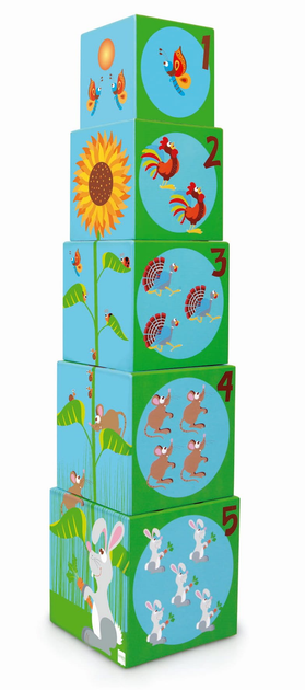 Piramidka edukacyjna Scratch Jumbo Cubes Farma 5 elementów (5414561810728) - obraz 4