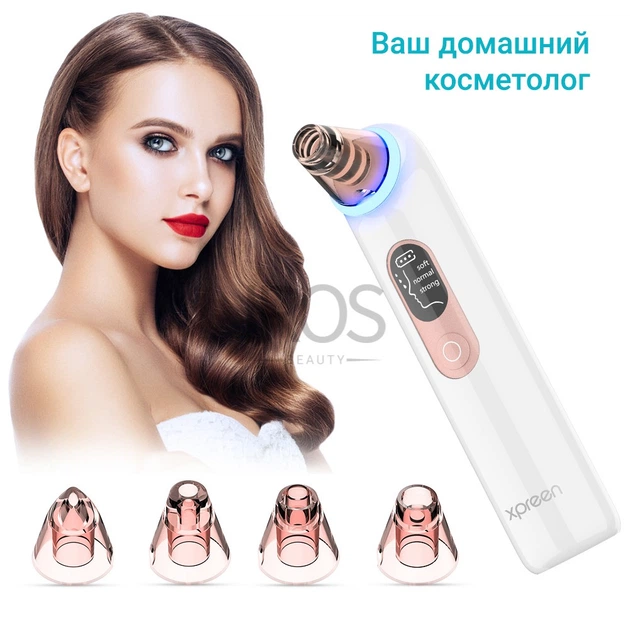Вакуумный очиститель пор 3в1 с функцией LED терапии прибор для пилинга и вакуумной чистки лица XPREEN 202 - изображение 8