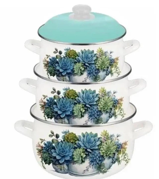 Набор кухонной посуды 6 предметов эмалированный EB-1886 – купить онлайн ...