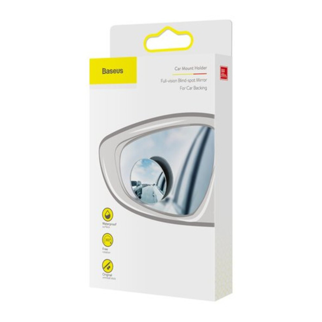 Дополнительное автомобильное зеркало Baseus full view blind spot rearview mirrors, Black - изображение 2