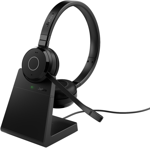 Навушники Jabra Evolve 65 TE USB-A UC Stereo Include Stand Black (6699-833-499) - зображення 2