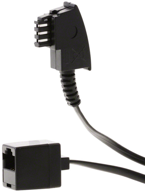 Adapter Helos TAE-F - RJ-45 Black (4005938141494) - obraz 1