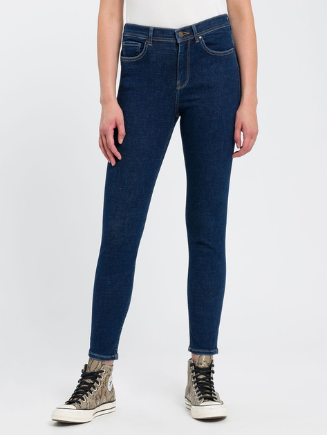 Jeansy damskie skinny z wysokim stanem Cross Jeans P 429-122 38/32 Granatowe (8697319668391) - obraz 1