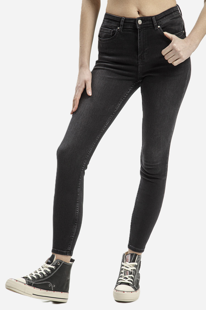 Jeansy damskie skinny z wysokim stanem Cross Jeans P 429-149 26/30 Czarne (8697319517309) - obraz 1