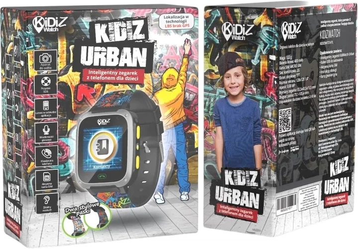 Smartwatch dla dzieci KiDiZ Watch Urban z funkcją SOS Wielokolorowy (6920220210017 / 5906667575705) - obraz 6