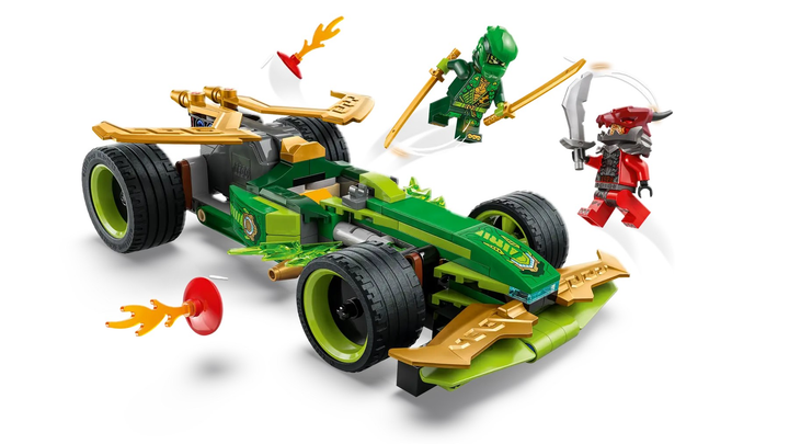 Zestaw klocków LEGO Ninjago Samochód wyścigowy Lloyda z napędem typu pull-back 181 element (71828) - obraz 4