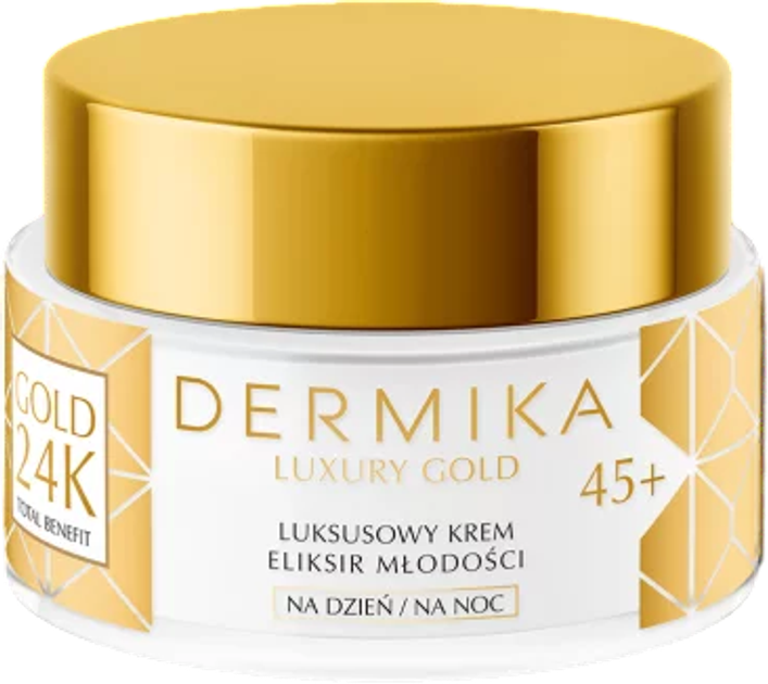 Крем-еліксир для обличчя Dermika Luxury Gold 24K 45+ 50 мл (5902046768140) - зображення 1