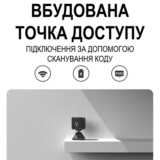 Wi-Fi мини камера видеонаблюдения Camsoy T9W3, до 55 дней работы с PIR датчиком движения, ночным видением, iOS/Android, FullHD 1080P - изображение 3