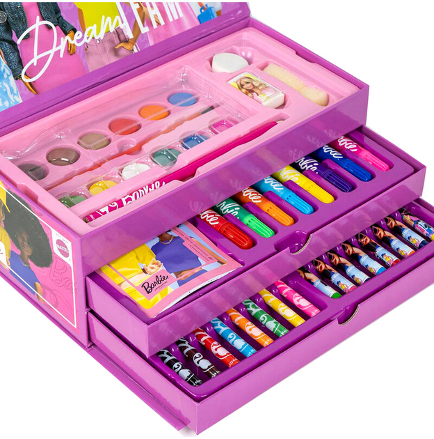 Набір для творчості Cerda Barbie Colouring Stationery Case 43 предметів (8445484396027) - зображення 2