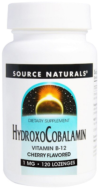 Витамин B12 Source Naturals Hydroxocobalamin 1 мг 120 таблеток ...