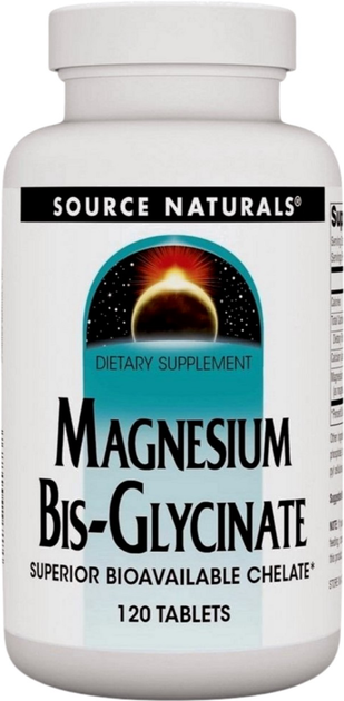 Магний бисглицинат Source Naturals Magnesium Bis-Glycinate 120 таблеток ...