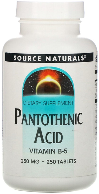 Пантотеновая кислота Source Naturals Pantothenic Acid 250 мг 250 ...