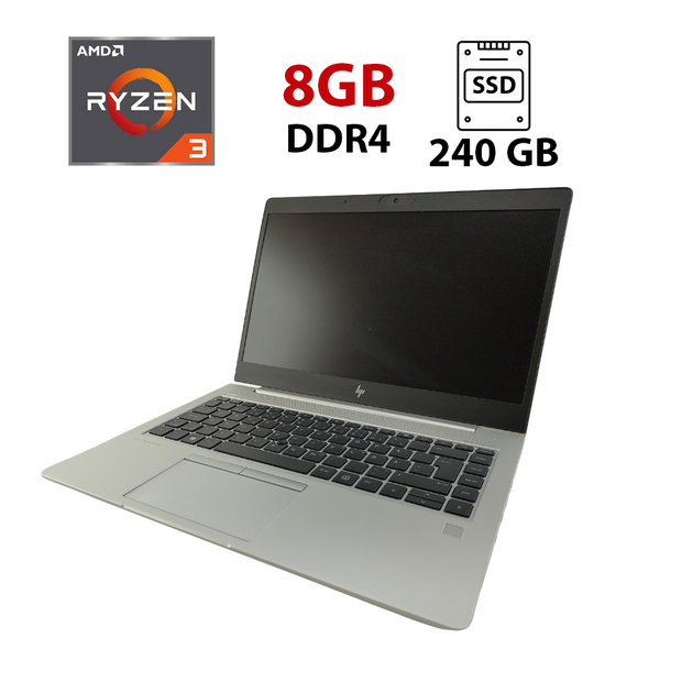 Ультрабук HP Elitebook 745 G5 / 14" (1920x1080) IPS / AMD Ryzen 3 2300U (4 ядра по 2.0 - 3.4 GHz) / 8 GB DDR4 / 240 GB SSD / AMD Radeon Vega 6 Graphics / WebCam б/у - Фото 1 Ультрабук HP Elitebook 745 G5 / 14" (1920x1080) IPS / AMD Ryzen 3 2300U (4 ядра по 2.0 - 3.4 GHz) / 8 GB DDR4 / 240 GB SSD / AMD Radeon Vega 6 Graphics / WebCam б/у - изображение 1