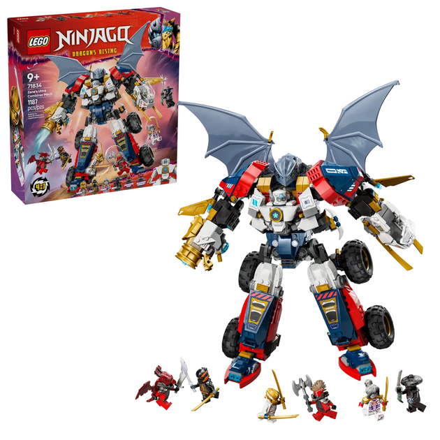 Zestaw klocków LEGO Ninjago 4 w 1 Wielofunkcyjny ultramech Zane’a 1187 elementów (71834) - obraz 2