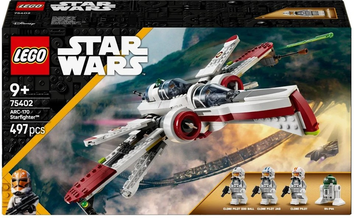 Zestaw klocków LEGO Star Wars Myśliwiec ARC-170 497 elementów (75402) - obraz 1