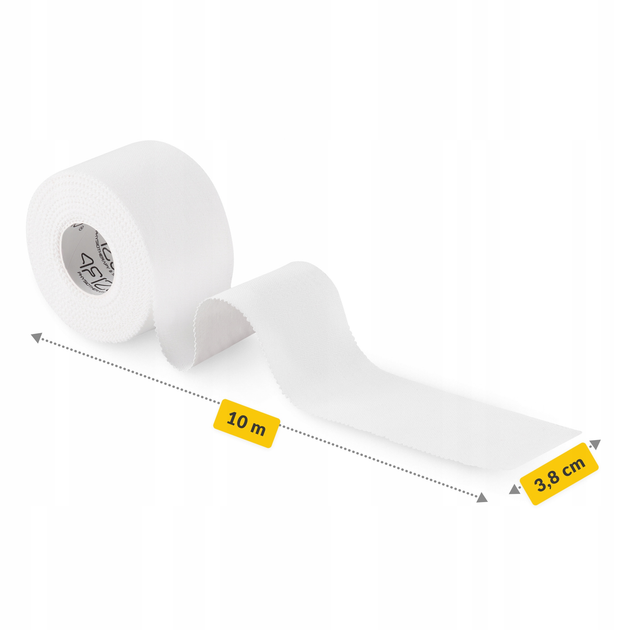 Стрічка кінезіологічна (кінезіо тейп) 4FIZJO Rigid Tape 3.8 см x 10 м жорстка White (P-5905973400817) - зображення 2