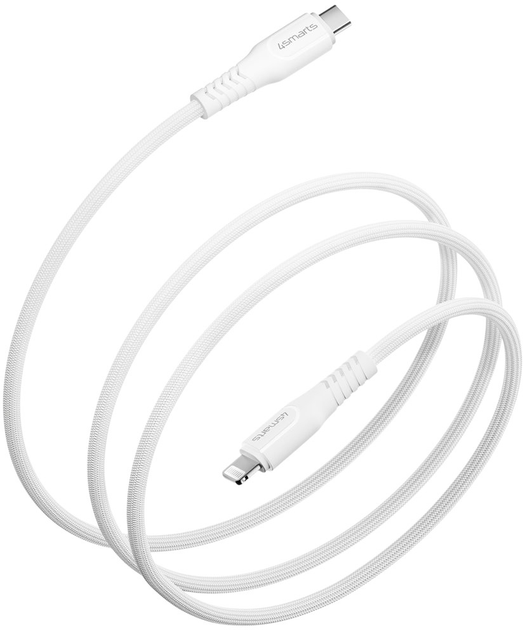 Кабель 4smarts RapidCord USB-C - Lightning 30W 1.5M White (4252011905928) - зображення 4
