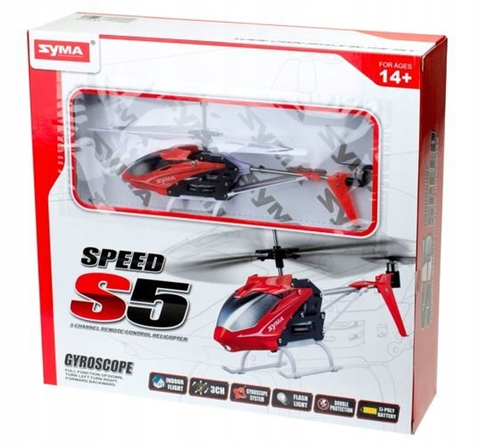 Helikopter zdalnie sterowany Leantoys S5 Czerwony (5905515353342) - obraz 1