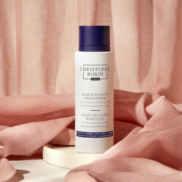 Olejek do włosów Christophe Robin Night Recovery Monoi Oil regenerujący 92 ml (5056379590852) - obraz 3