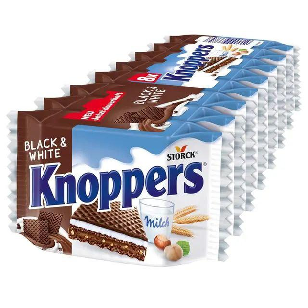 Вафли Knoppers Black&White (Черный и Белый) (х 8) 200 г – ROZETKA ...