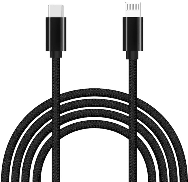 Kabel alkaya Speed Flex Braided USB-C - Lightning 15W 1M Black (CL-60001) - obraz 1