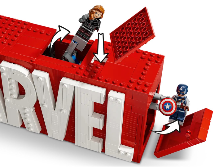 Конструктор LEGO Super Heroes Marvel Логотип і міні фігурки MARVEL 931 елемент (76313) - зображення 5