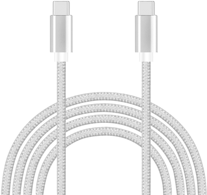 Кабель alkaya Speed Flex Braided USB-C - USB-C 65W 1M White (CL-60006) - зображення 1