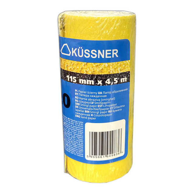 Папір наждачний Kussner PS 30, 60, міні-рулон 115 мм x 4,5 м - зображення 2