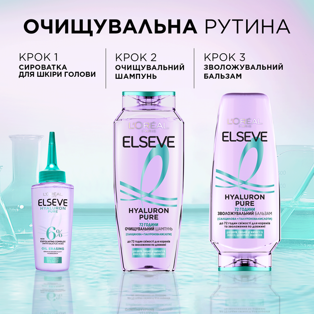 Сироватка L'Oreal Paris Elseve Hyaluron Pure Для жирної шкіри голови 102 мл (3600524143923) - зображення 8