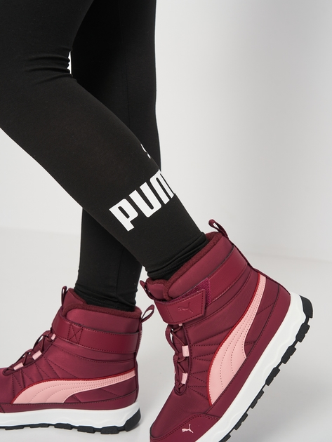 Дитячі спортивні лосини для дівчинки Puma Ess Logo Leggings G 587035-01 104 см Чорні (4063697162266) - зображення 5