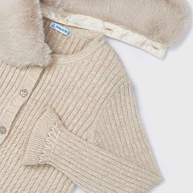 Sweter rozpinany dziecięcy dla dziewczynki Mayoral 4.362-27 122 cm Beżowy (8445865458047) - obraz 5