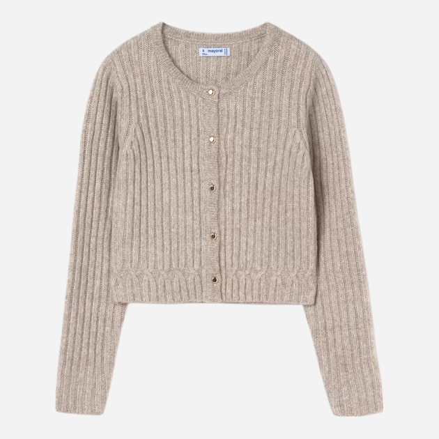 Sweter rozpinany dziecięcy dla dziewczynki Mayoral 7.312-85 128 cm Beżowy (8445865505055) - obraz 4