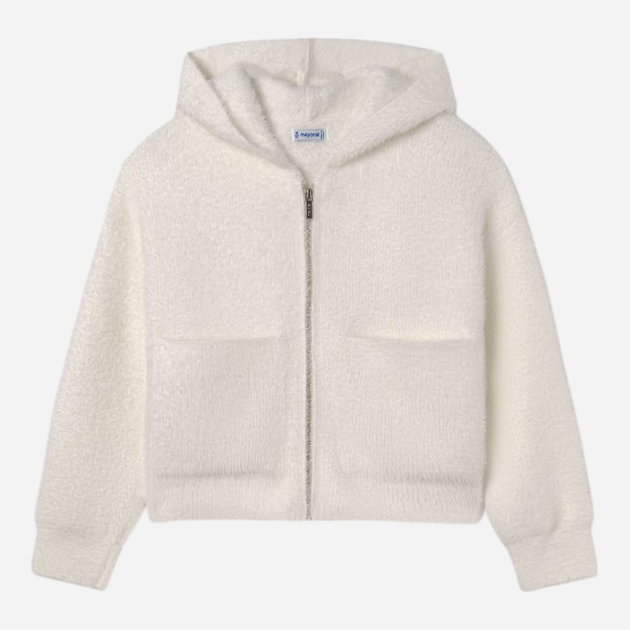 Sweter rozpinany młodzieżowy dziewczęcy Mayoral 7.317-16 158 cm Kremowa (8445865506168) - obraz 3