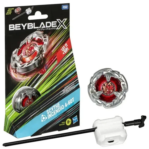 БейБлейд Х Beyblade X з запускачем, Scythe Incendio - Фото 1 БейБлейд Х Beyblade X з запускачем, Scythe Incendio - изображение 1