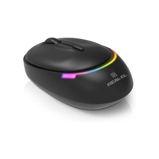 Мышка REAL-EL RM-440W Wireless/Bluetooth Black (EL123200045) - изображение 5