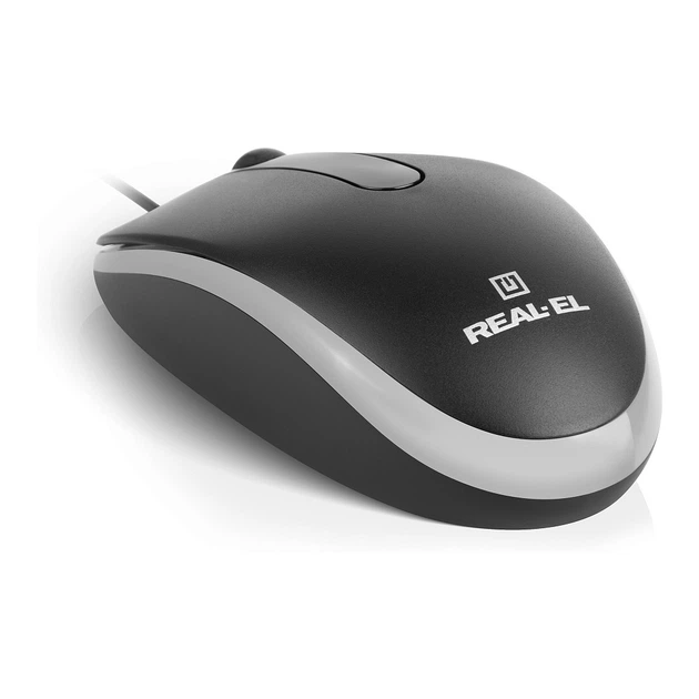 Мышка REAL-EL RM-217 USB Black/Gray (EL123200038) - изображение 3