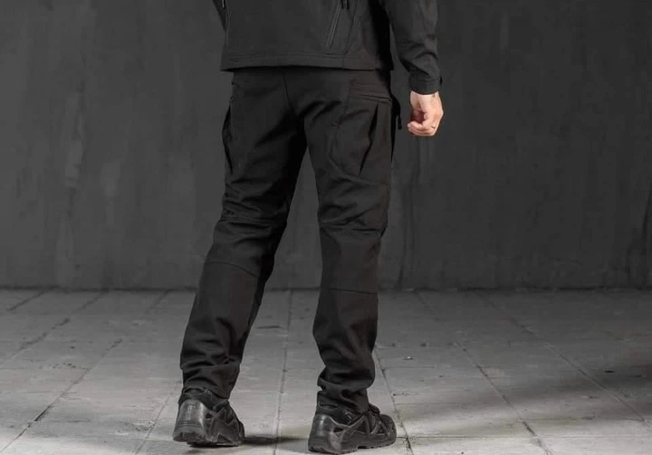Костюм Софтшел Черный SoftShell на флисе 3XL - изображение 4