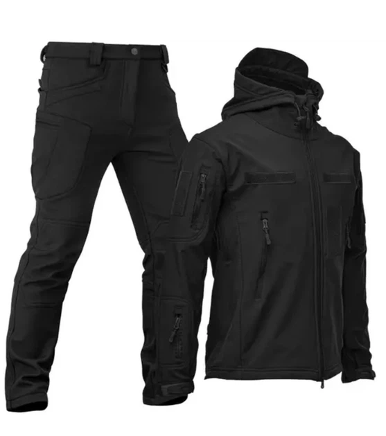 Костюм Софтшел Черный SoftShell на флисе 3XL - изображение 8