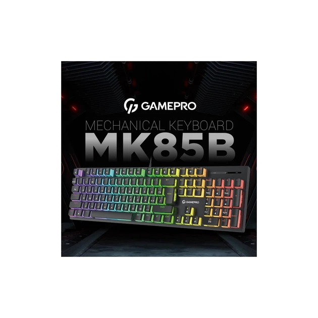 Клавіатура GamePro MK85B Blue Switch RGB USB Black (MK85B) - Фото 3 Клавіатура GamePro MK85B Blue Switch RGB USB Black (MK85B) - зображення 3
