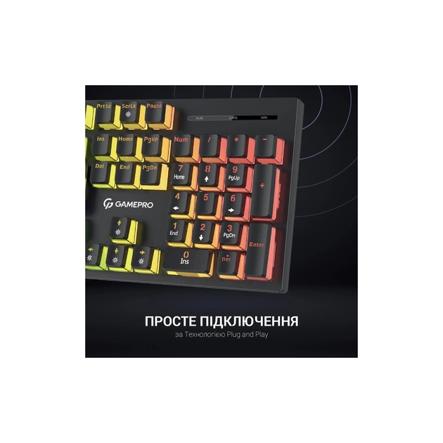 Клавіатура GamePro MK85B Blue Switch RGB USB Black (MK85B) - Фото 7 Клавіатура GamePro MK85B Blue Switch RGB USB Black (MK85B) - зображення 7