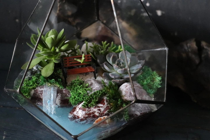 Флораріум з водоймою Медитація 29cm х 21cm - изображение 4