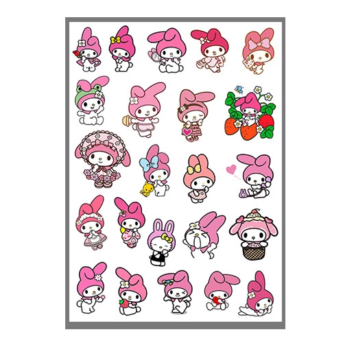 Стикеры наклейки Мелоди Hello Kitty А3 лист (stik_229) - Фото 1 Стикеры наклейки Мелоди Hello Kitty А3 лист (stik_229) - изображение 1