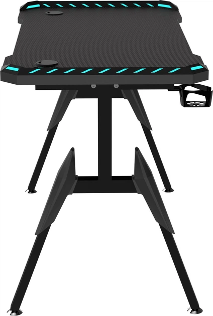 Геймерский компьютерный стол GT Racer T-1444 (140x60x73) Black - изображение 4