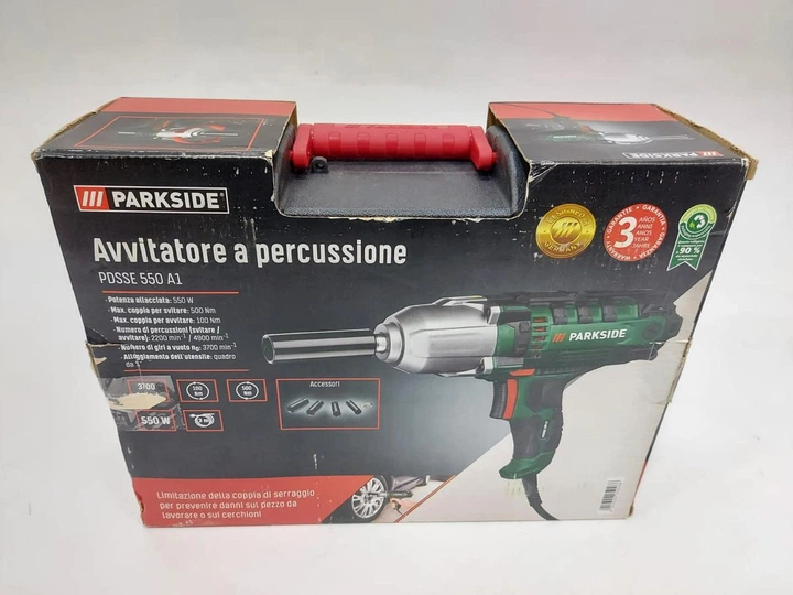Электрический ударный гайковерт Parkside PDSSE 550 A1 27,8 х 20 х 7,3 см - Фото 6 Электрический ударный гайковерт Parkside PDSSE 550 A1 27,8 х 20 х 7,3 см - изображение 6