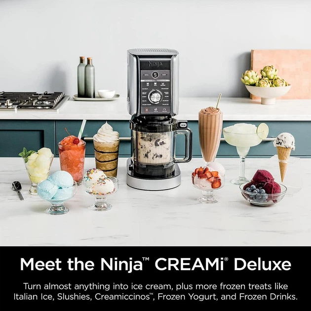 Машина для приготовления мороженого Ninja Creami Deluxe 0,7 л Серый - изображение 4