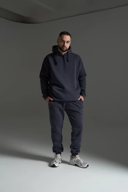 Костюм теплый мужской oversize графит (3259767185/S-M) - Фото 1 Костюм теплый мужской oversize графит (3259767185/S-M) - изображение 1