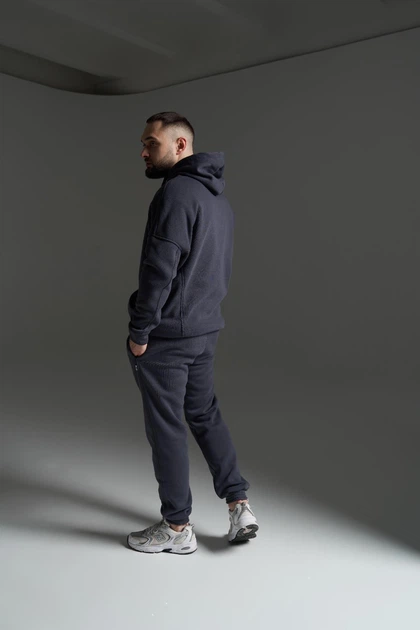 Костюм теплый мужской oversize графит (3259767185/S-M) - Фото 2 Костюм теплый мужской oversize графит (3259767185/S-M) - изображение 2